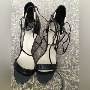 Aldo black lace up stilettos in 9